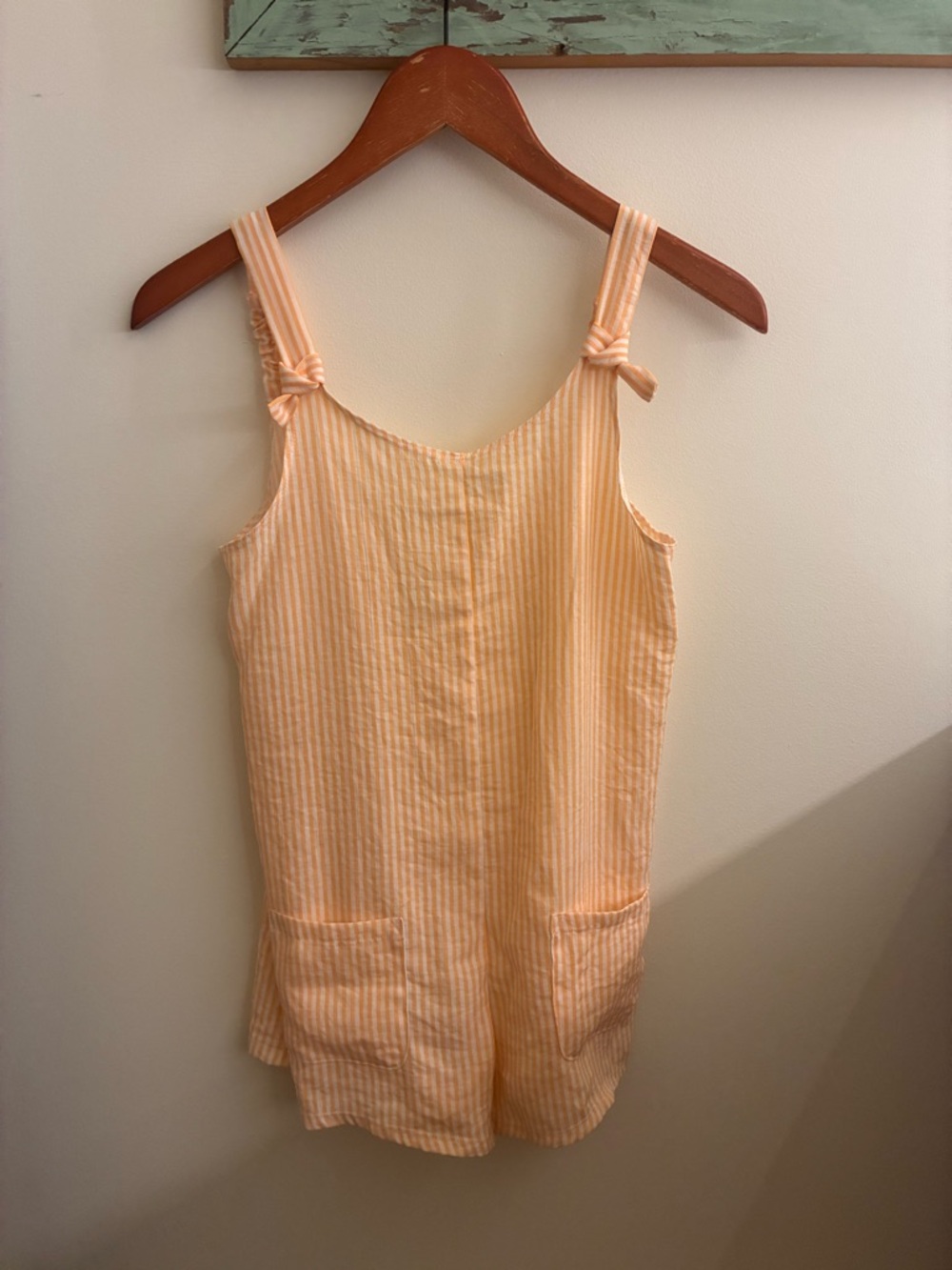 Kids Yellow Striped Romper